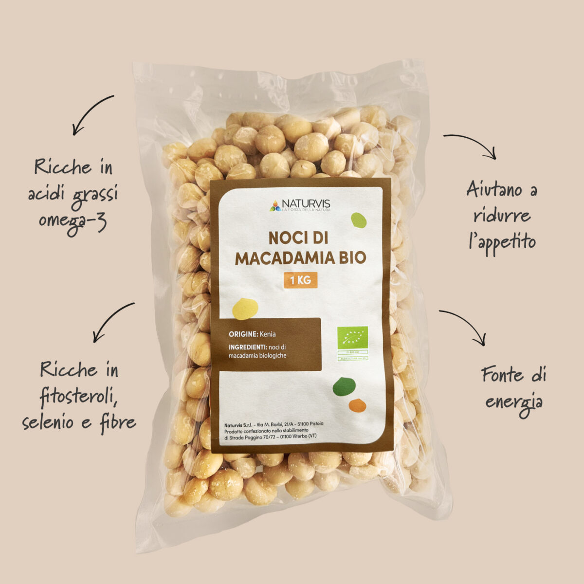 Benefici noci di macadamia